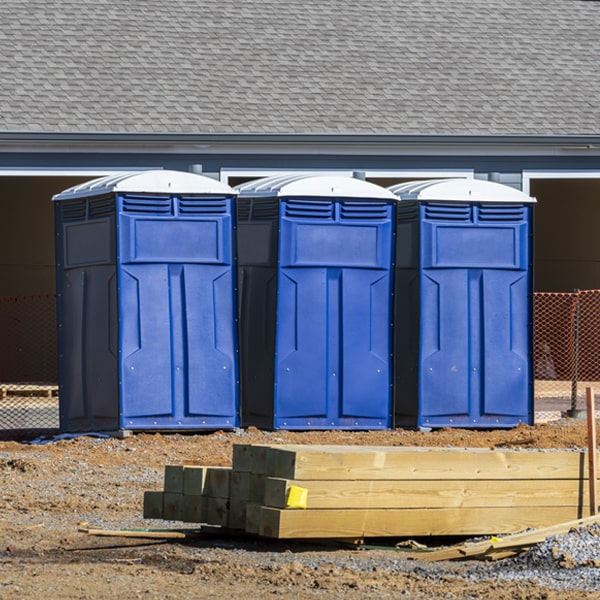 how often are the porta potties cleaned and serviced during a rental period in Rothbury MI